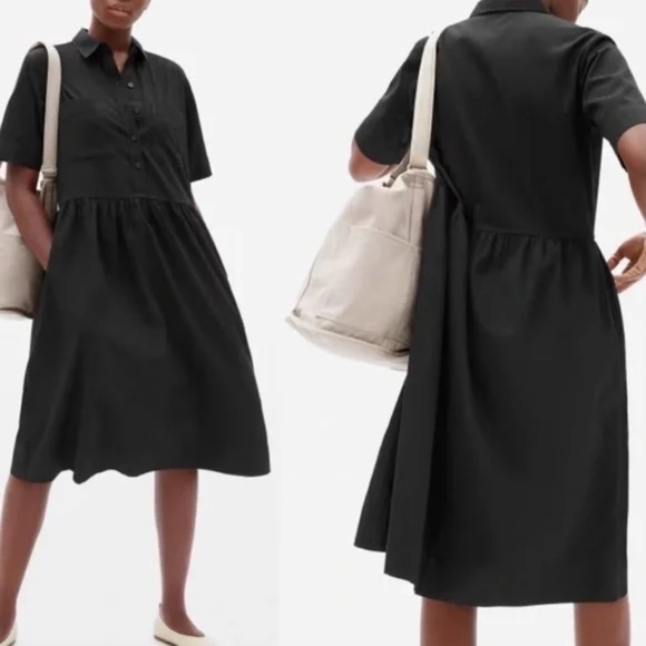 Everlane Dresses & Skirts - New Everlane The Parklet Shirtdress Black Size 6